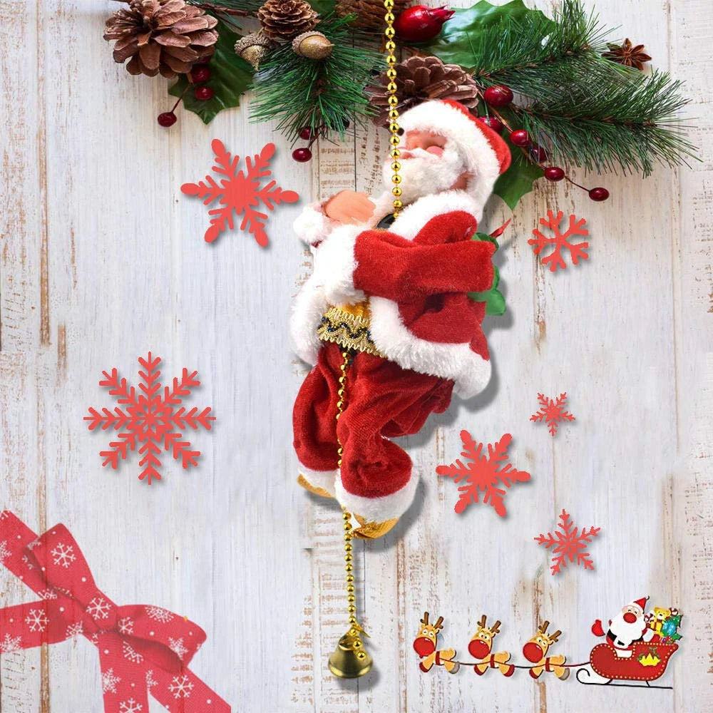 π
 Climbing Santa Claus Christmas Decoration β Musical & Animated Ornament for Tree or Home